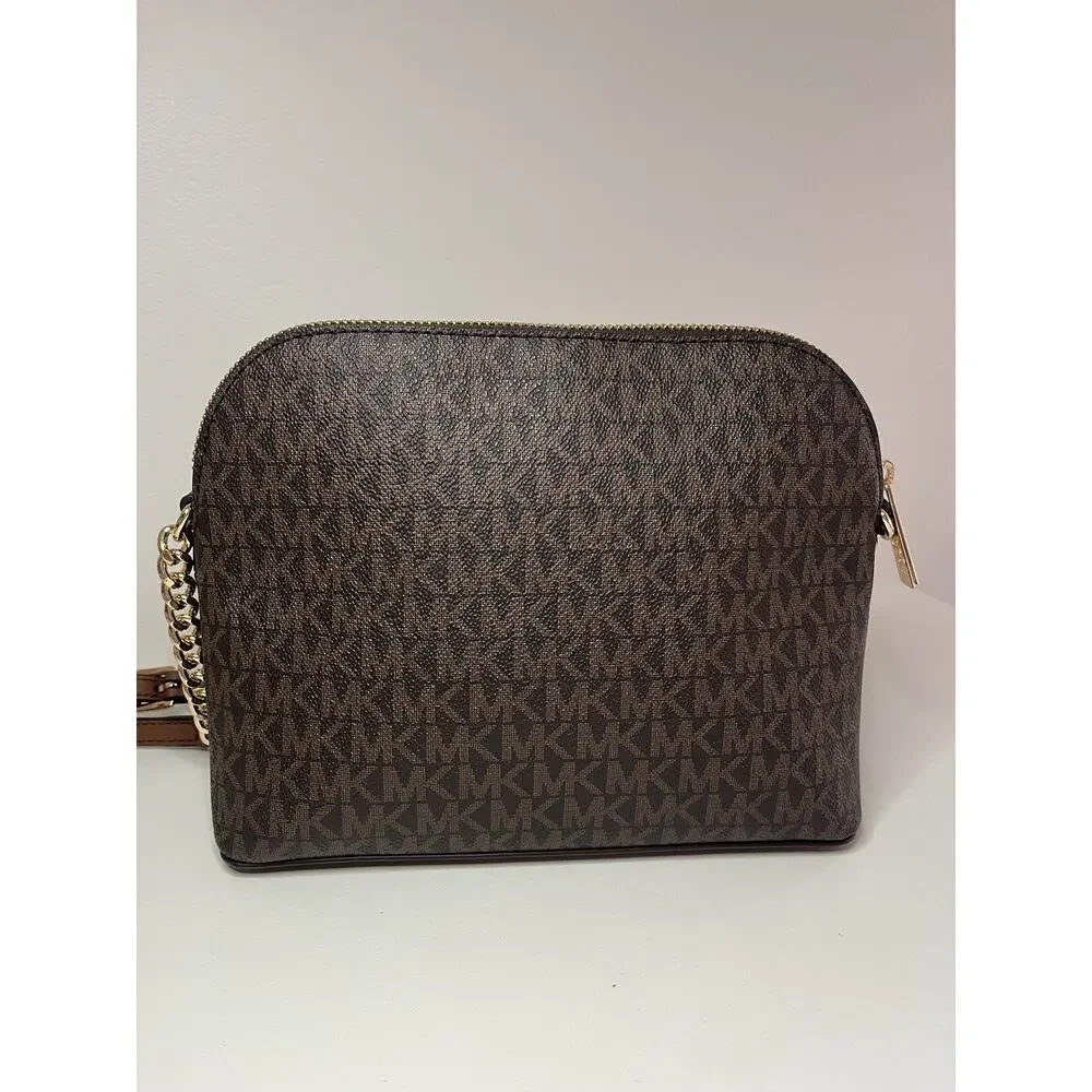 Michael Kors 35F1GTVC6B-200 Jet Set Medium Crossbody Leather Handbag Brown NEW